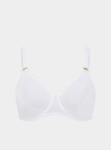  Lotus Recycled-Lace Fuller-Cup Soft Bralette - Glacier White