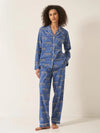 Lovely Leopards Women's Long Sleeve Organic Cotton Pyjama Trouser Set Myza