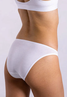  Low-Rise Bikini, White Pantee