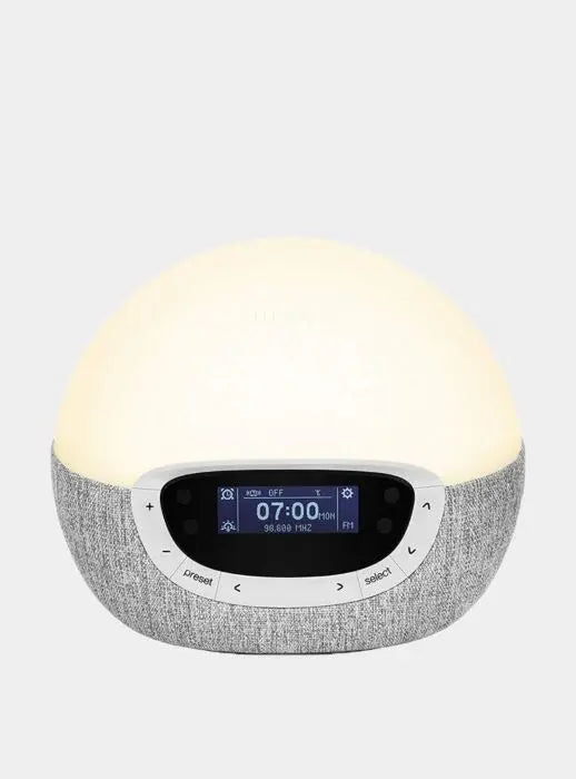 Lumie Bodyclock Shine 300 - Wake-up Light Alarm Clock with Radio, 15 Sounds and Sleep Sunset Lumie