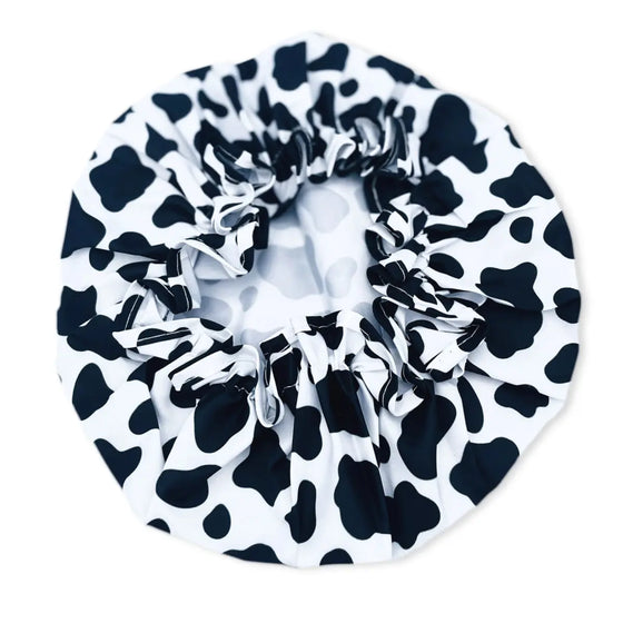 Luxury Shower Cap - Cow Print SMUG