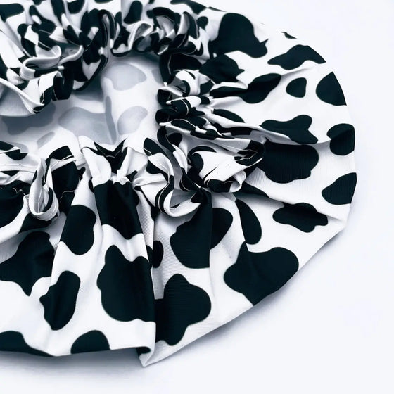 Luxury Shower Cap - Cow Print SMUG