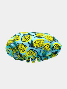  Luxury Shower Cap - Lemon Print SMUG