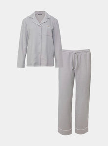  Luxury Suite Waffle PJ Set in Grey Pretty You London