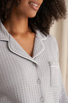 Luxury Suite Waffle PJ Set in Grey Pretty You London