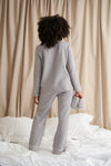 Luxury Suite Waffle PJ Set in Grey Pretty You London