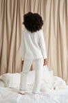 Luxury Suite Waffle PJ Set in White Pretty You London