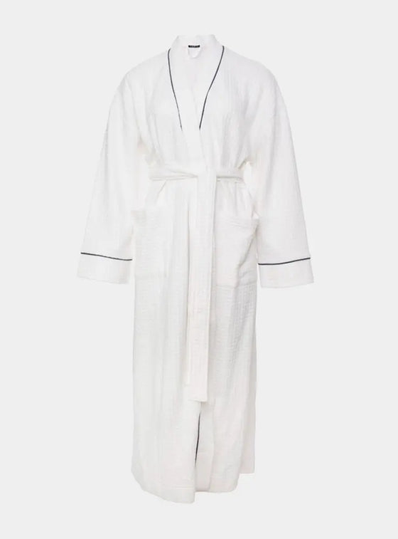 Luxury Suite Waffle Robe in White Pretty You London