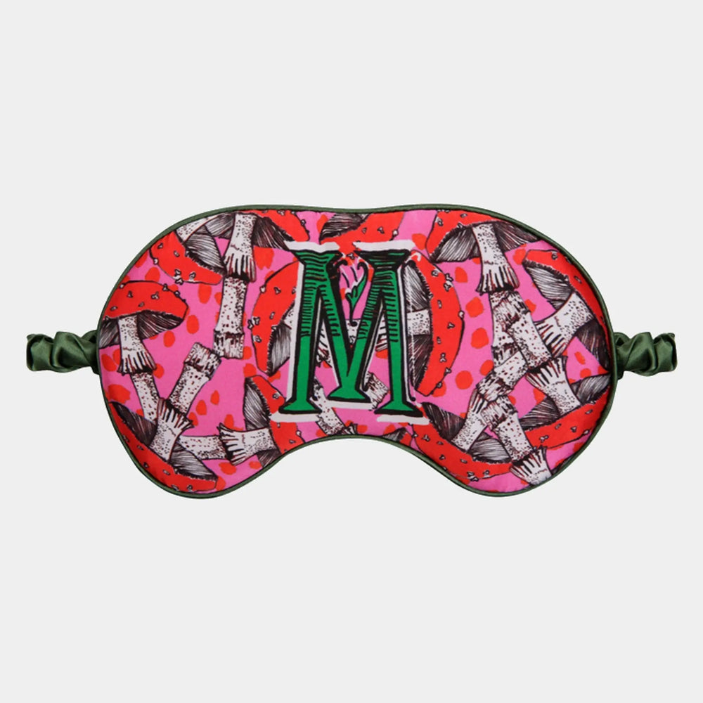 M for Mushrooms Silk Eye Mask Jessica Russell Flint