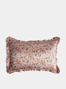  MABELLE HALL PINK Liberty Frill Silk Pillowcase Coco & Wolf