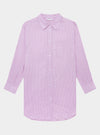 Mauve Stripe Women's Organic Cotton Nightshirt