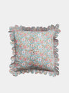 MEADOW SONG Liberty Embroidered Letter Scallop Edge Cushion Coco & Wolf