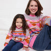 Maching Poppy Mini Me & Adult Jumper Set - Heart Intarsia Knit - Blue Cara & The Sky