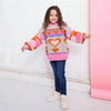 Maching Poppy Mini Me & Adult Jumper Set - Heart Intarsia Knit - Blue Cara & The Sky