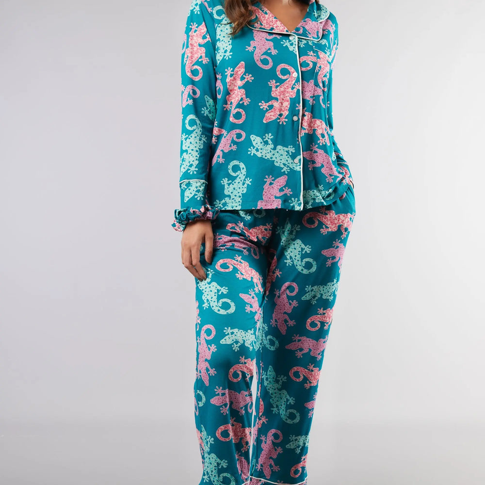 Majorcan Gecko Classic Pyjama Trouser Set Cosy Collective