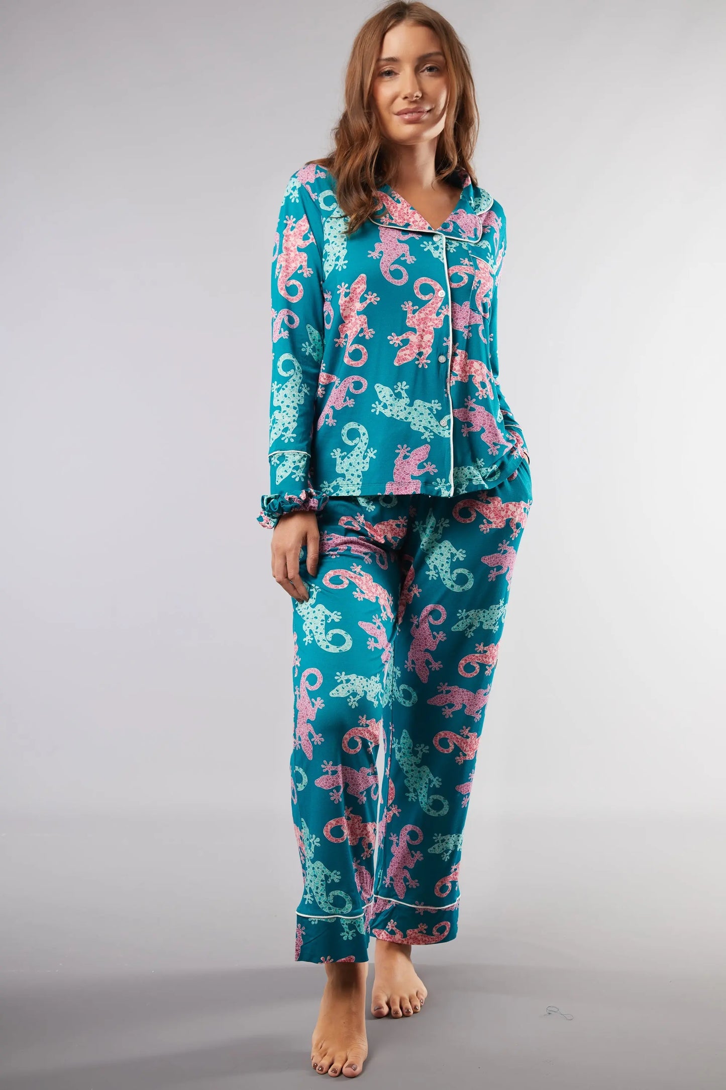 Majorcan Gecko Classic Pyjama Trouser Set Cosy Collective