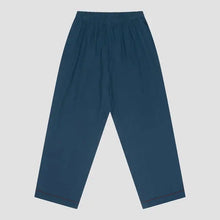  Marine Blue Tencel Linen Blend Men's Pyjama Trouser Piglet