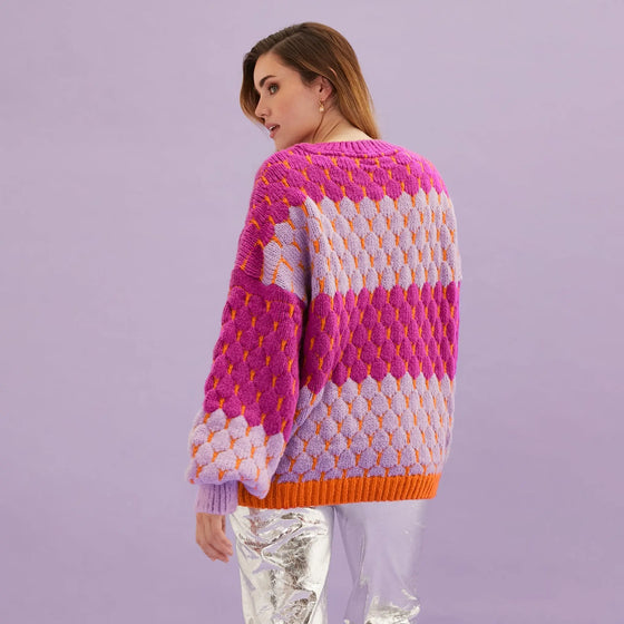 Marissa Bubble Stitch Stripe Jumper - Multi Cara & The Sky