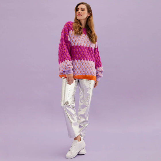 Marissa Bubble Stitch Stripe Jumper - Multi Cara & The Sky