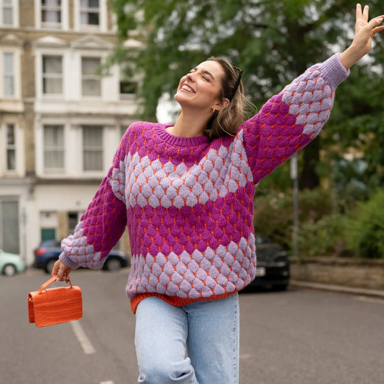 Marissa Bubble Stitch Stripe Jumper - Multi Cara & The Sky