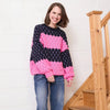 Marissa Stripe Bubble Stitch Jumper - Navy Cara & The Sky