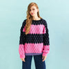 Marissa Stripe Bubble Stitch Jumper - Navy Cara & The Sky