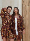 Maroon Satin Unisex Robe SUKARA