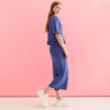 Martha Wide Leg Knitted Trousers - Cornflower Blue Cara & The Sky