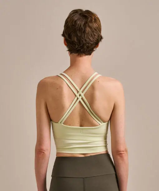 Matcha Mallea Cross Back Crop Top BAM Clothing