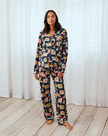  Maternity Dogs Night In Print Long Pyjama Set Chelsea Peers