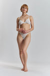 Matsu Recycled-Lace Low-Rise Thong - Glacier White Peachaus