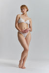 Matsu Recycled-Lace Low-Rise Thong - Glacier White Peachaus