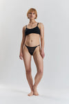 Matsu Recycled-Lace Low-Rise Thong - Volcanic Black Peachaus