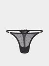 Matsu Recycled-Lace Low-Rise Thong - Volcanic Black Peachaus