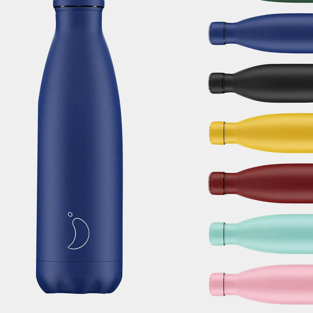 Matte Blue Chilly's Water Bottle Chilly