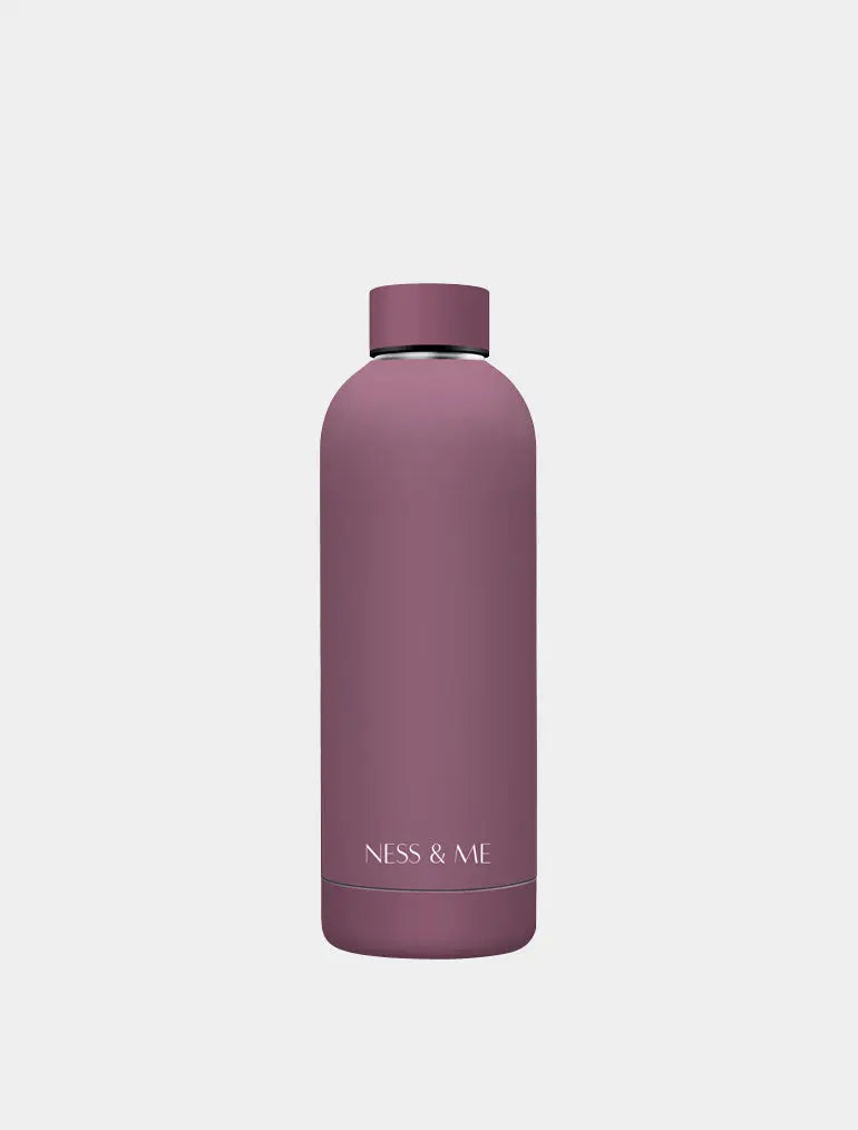 Matte Deep Pink 500ml Stainless Steel Water Bottle NESS & ME