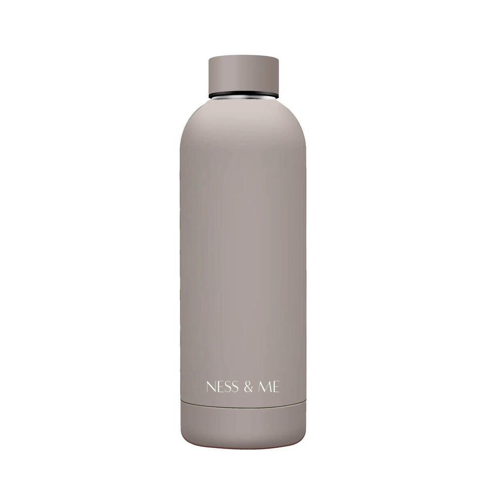 Matte Milk Tea 500ml Stainless Steel Water Bottle NESS & ME