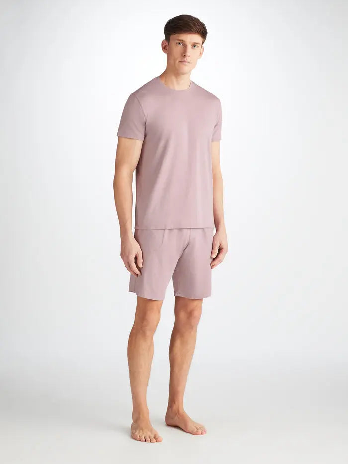 Mauve Basel Micro Modal Stretch Men's Lounge Shorts Derek Rose