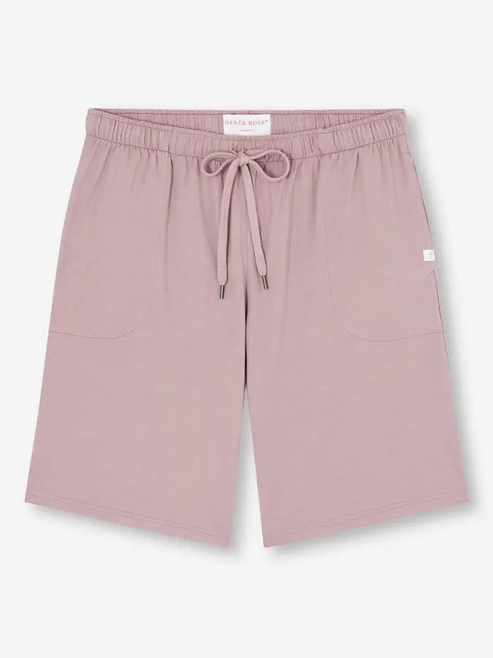 Mauve Basel Micro Modal Stretch Men's Lounge Shorts Derek Rose