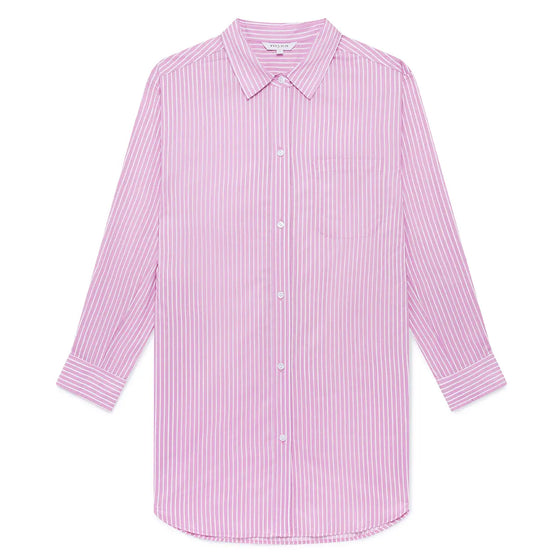 Mauve Stripe Women's Organic Cotton Nightshirt Myza