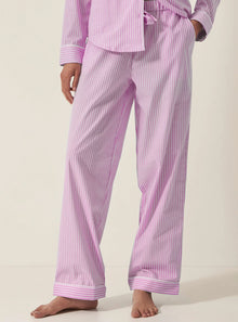  Mauve Stripe Women's Organic Cotton Pyjama Trouser Myza