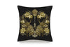 Mayfairsilk Black and Gold Roses Pure Silk Cushion Cover MayfairSilk