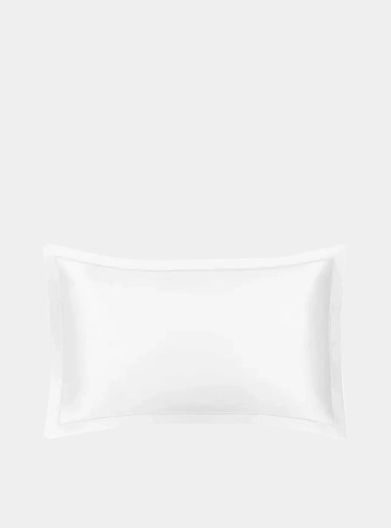 Mayfairsilk Brilliant White Oxford Pure Silk Pillowcase MayfairSilk