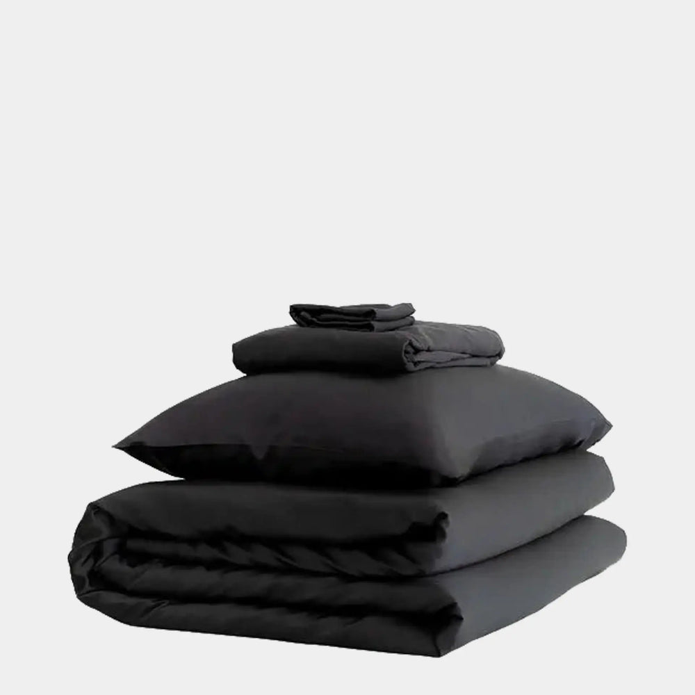 Mayfairsilk Charcoal Silk Duvet Set MayfairSilk