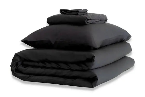 Mayfairsilk Charcoal Silk Duvet Set MayfairSilk