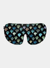 Mayfairsilk Dark Aqua Fans Silk Sleep Mask MayfairSilk