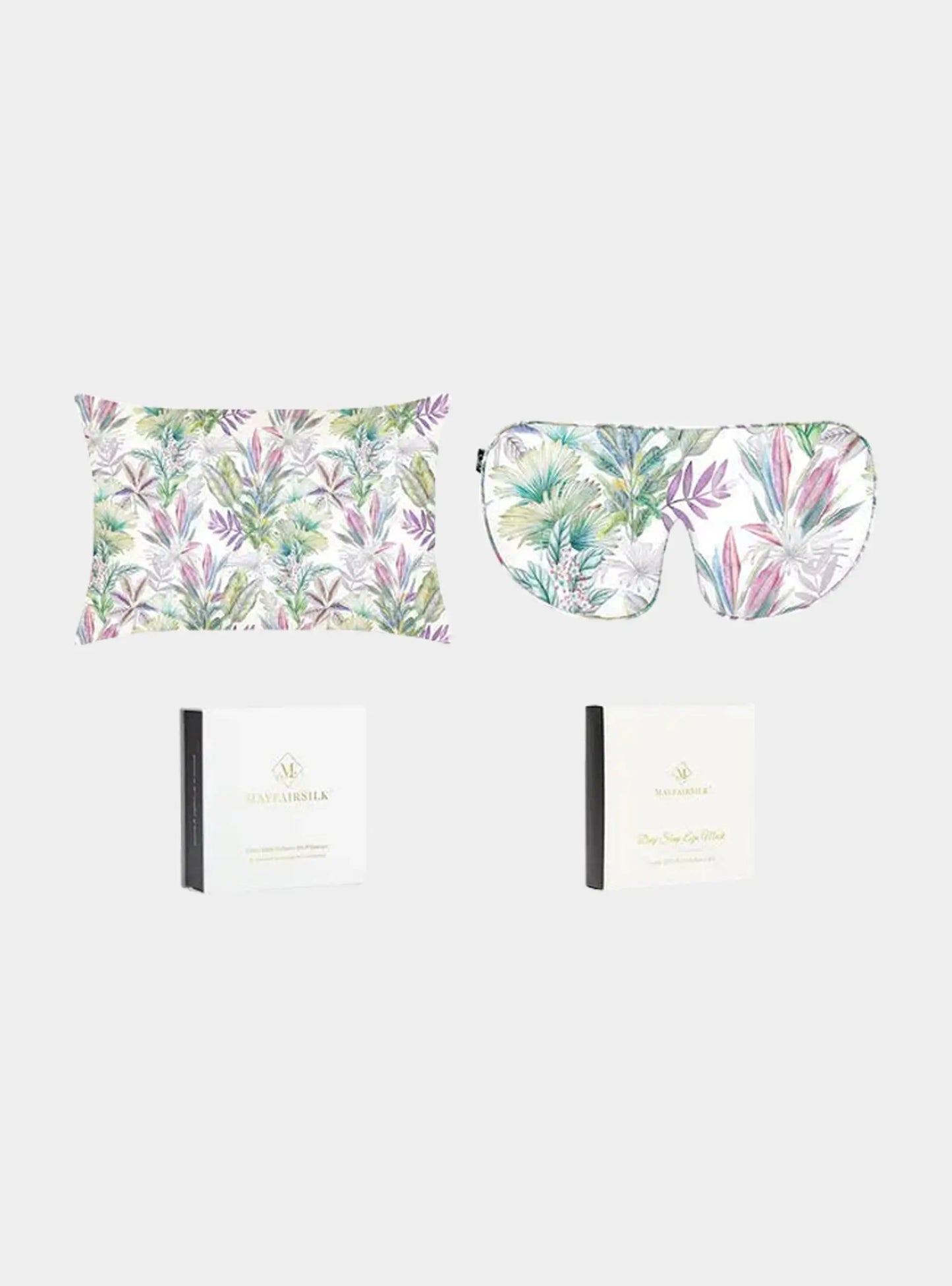 Mayfairsilk Iridescent Garden Pure Silk Sleep Gift Set MayfairSilk