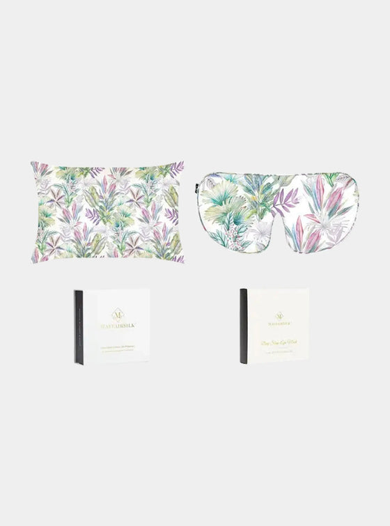 Mayfairsilk Iridescent Garden Pure Silk Sleep Gift Set MayfairSilk