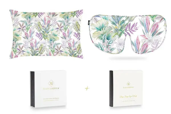 Mayfairsilk Iridescent Garden Pure Silk Sleep Gift Set MayfairSilk