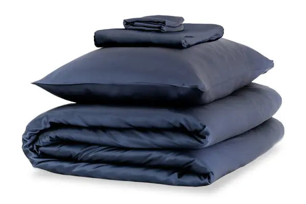 Mayfairsilk Midnight Blue Silk Duvet Set MayfairSilk